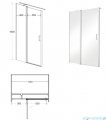 Besco Exo-C Black drzwi prysznicowe 110x190 przejrzyste ECB-110-190C