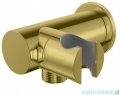 Kohlman Axel Gold zestaw prysznicowy z deszczownicą 30 cm złoty połysk QW210AGDR30