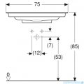 Geberit One CleanDrain Umywalka prostokątna 75x48cm KeraTect 505.003.00.1