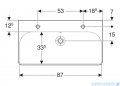 Geberit Smyle Square Umywalka 2-otworowa 90cm 500.252.01.1
