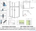 Radaway Nes Brushed Nickel KDD B / KDD I kabina 100x90cm lewa szczotkowany nikiel przejrzyste 10024100-91-01L/10015090-91-01R