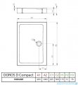 Radaway Doros D Compact Stone brodzik 100x90 kaszmirowy SDRD1090-05-84S