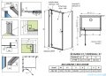Radaway Essenza 8 Brushed Copper Kdj kabina 100x100cm lewa szczotkowana miedź 10480612-01-01L/10470337-93-01L/10113100-01-01