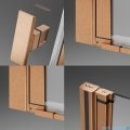 Radaway Nes Kds I Brushed Copper kabina 100x80cm lewa szczotkowana miedź 10023100-93-01L/10043080-93-01