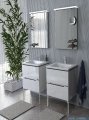 Oristo Silver Uni szafka podumywalkowa wisząca 80x50x46cm biały połysk OR33-SD2S-80-1-V3