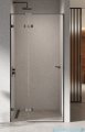 New Trendy Eventa Black Chrome drzwi wnękowe pojedyncze 100x200 cm przejrzyste lewe czarny połysk EXK-6131