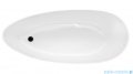 Besco Goya XS B&W 142x62cm wanna wolnostojąca biało-czarna MATOWA+ odpływ klik-klak biały czyszczony od góry #WMMC-140GKW