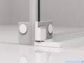 SanSwiss Cadura White Line drzwi wahadłowe 90cm jednoczęściowe prawe z polem stałym biały mat CA31CD0900907