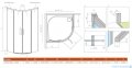 Radaway Idea Pdd kabina 90x120cm szkło przejrzyste 387139-01-01/387158-01-01