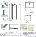 Radaway Fuenta Kdj kabina 110x80cm lewa chrom połysk szkło przejrzyste 1384041-01-01L/1384051-01-01