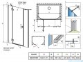 Radaway Essenza Dwjs drzwi wnękowe 130cm lewe szkło przejrzyste 1385032-01-01L/1384090-01-01