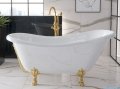 Besco Otylia Glam grafitowa 160x77 wanna wolnostojąca Retro + nogi czarne #WKO-160-GGB