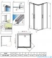 Radaway Espera KDD Kabina prysznicowa 80x80 szkło przejrzyste 380150-01L/380150-01R