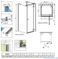 Radaway Kabina prysznicowa Almatea KDJ+S 90x100x90 prawa szkło przejrzyste 31554-01-01R1/31554-01-01R2