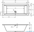 Riho Lusso 170x75cm wanna prostokątna z hydromasażem Relaks + nogi + syfon BA18-REL
