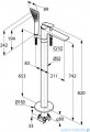 Kludi BALANCE WHITE bateria wannowo-natryskowa biały/chrom wolnostojąca 525909175