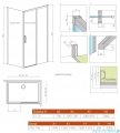 Radaway Idea Kdj kabina 140x70cm prawa szkło przejrzyste 387044-01-01R/387048-01-01L