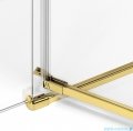 New Trendy Eventa Gold Shine drzwi wnękowe pojedyncze z dodatkową ścianką 170x200 cm przejrzyste prawe Złoty połysk EXK-4688