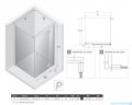 New Trendy Nesta kabina 100x100x200 cm prawa wspornik równoległy przejrzyste K-3641