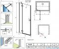 Radaway Fuenta Dwj drzwi wnękowe 110cm lewe chrom połysk szkło przejrzyste 1384015-01-01L