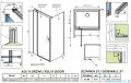 Radaway Nes 8 Black Kdj II kabina 110x80cm lewa czarny mat/szkło przejrzyste 10086110-54-01L/10089080-01-01