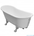 Besco Olaya Glam grafitowa 160x68cm wanna owalna Retro + nogi chrom #WAO-160-GGC