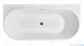 Corsan Mono wanna wolnostojąca przyścienna 170x80 cm biała + syfon klik-klak E-030
