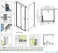 Radaway Eos KDJ-B kabina prysznicowa 80x100 lewa szkło przejrzyste 37443-01-01NL