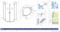 Radaway Essenza Pro Pdd kabina 90x80cm przejrzyste 10095090-01-01L/10095080-01-01R