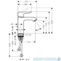 Hansgrohe Metris Jednouchwytowa bateria umywalkowa 110mm DN15 31074000