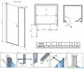 Radaway Nes Gold Dws Drzwi wnękowe 100 cm lewe złoty połysk szkło przejrzyste 10028100-09-01L