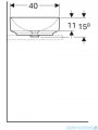 Geberit VariForm Umywalka owalna stawiana na blat 55x40cm KeraTect 500.771.00.2