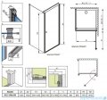Radaway Eos KDJ kabina prysznicowa 100x100 prawa szkło przejrzyste 37523-01-01NR