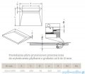 Radaway brodzik podpłytkowy z odpływem liniowym Steel na dłuższym boku 109x89cm 5DLA1109A,5R085S,5SL1