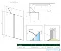 Radaway Nes Pnd II parawan nawannowy 100cm lewy przejrzyste 10009100-01-01L