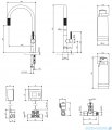Omnires Switch bateria kuchenna z zestawem filtrującym złota SW9057-FD1GL