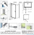 Radaway Fuenta Kdj kabina 110x75cm lewa chrom połysk szkło przejrzyste 1384041-01-01L/1384049-01-01