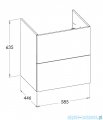 Roca Ella szafka 58x44x63 BIAŁY POŁYSK A857769806