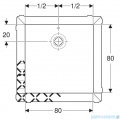Geberit brodzik Olona 80x80cm z włókniną uszczelniającą biały 550.900.00.1