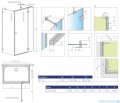 Radaway Essenza Pro Brushed Nickel Kdj+S kabina 75x90x75cm prawa szczotkowany nikiel 10097390-91-01R/10098075-01-01/10098075-01-01
