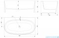 Omnires Valencia M+ wanna przyścienna 158x86 cm biały mat VALENCIAWPBM