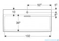 Geberit One CleanDrain Umywalka prostokątna z otworem na baterię 105x48cm KeraTect 505.046.00.1