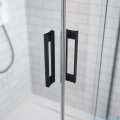 Radaway Idea Black 8 Dwj drzwi wnękowe 130cm lewe czarny mat/szkło przejrzyste 10330670-54-01L/10350603-01-01