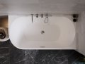 The North Bath Calia wanna wolnostojąca przyścienna prawa 170x80cm + syfon Klik-klak 6845-1701R