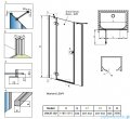 Radaway Fuenta Dwjs drzwi wnękowe 120cm lewe chrom połysk szkło przejrzyste 1384031-01-01L/1384090-01-01