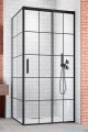 Radaway Idea Black Kdj Factory kabina prysznicowa 140x70 prawa czarny mat/szkło przejrzyste 387044-54-55R/387048-54-55L