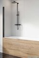 Radaway Nes 8 Black Pnj parawan nawannowy 80cm lewy czarny mat/szkło przejrzyste 10061080-54-01L
