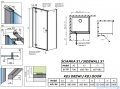Radaway Essenza New Kdj kabina 90x70cm lewa szkło przejrzyste 385044-01-01L/384048-01-01