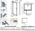 Radaway Essenza New Kdj kabina 90x100cm lewa szkło przejrzyste 385044-01-01L/384052-01-01