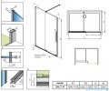Radaway Furo Gold DWJ drzwi prysznicowe 110cm lewe szkło przejrzyste 10107572-09-01L/10110530-01-01
